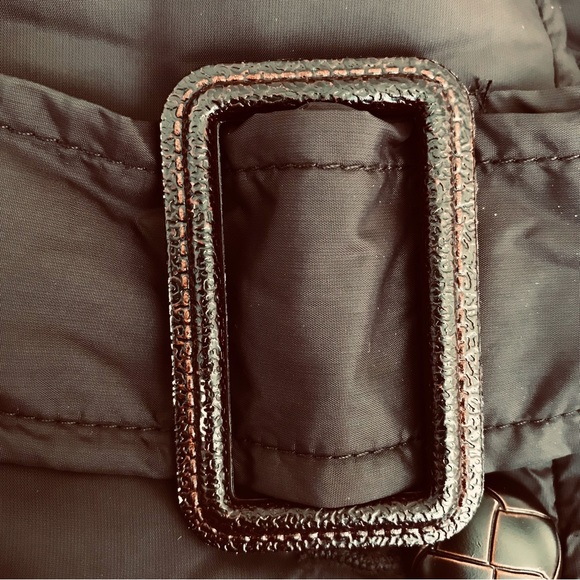 JOIE Faux Fur Belted Puffer Style Jacket Brown - Picture 8 of 10